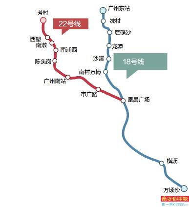 广州地铁22号线站点图图片